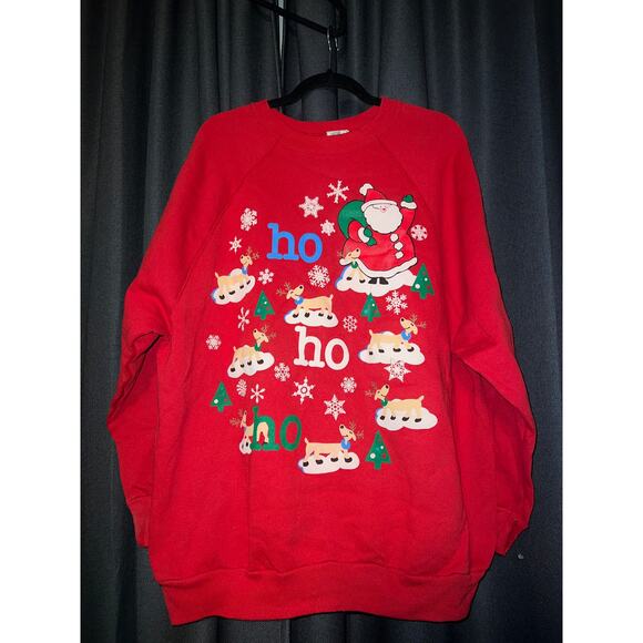 Ugly Christmas Sweater Xmas Sweatshirt Crewneck Size 2X Vintage - Picture 1 of 3